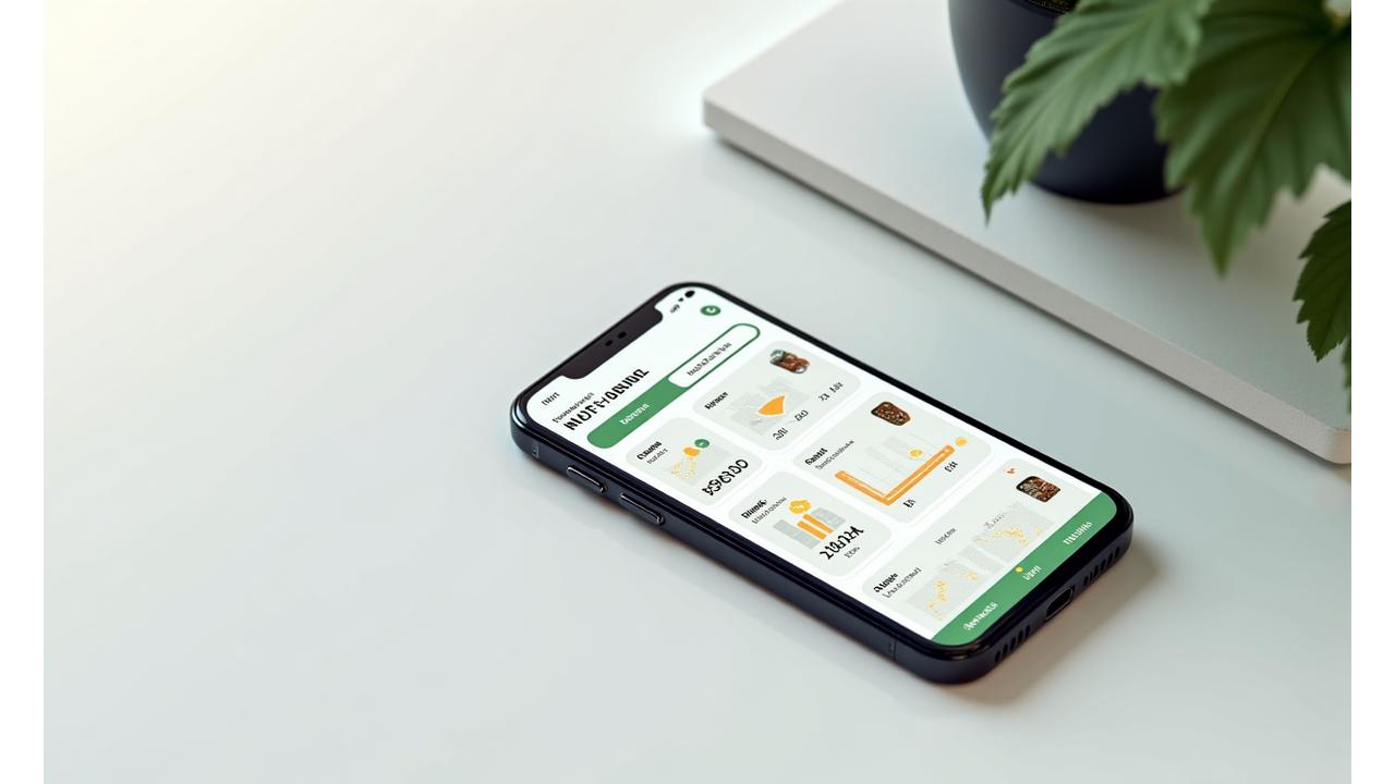 Interfaz del dashboard de Vitalía Bienestar en un smartphone, mostrando datos de salud y progreso.